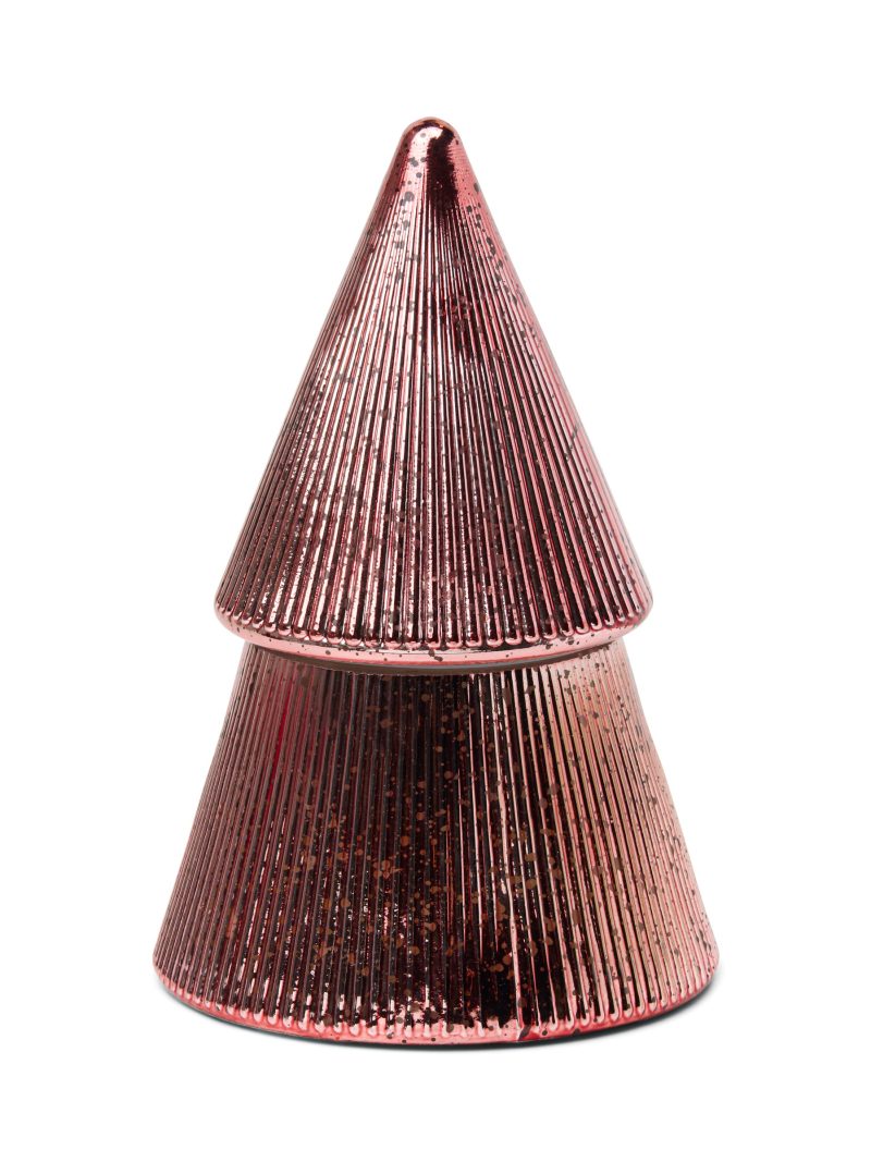 Pink Mercury Glass 7-oz Soy Wax Tree Candle, Pink Peppermint